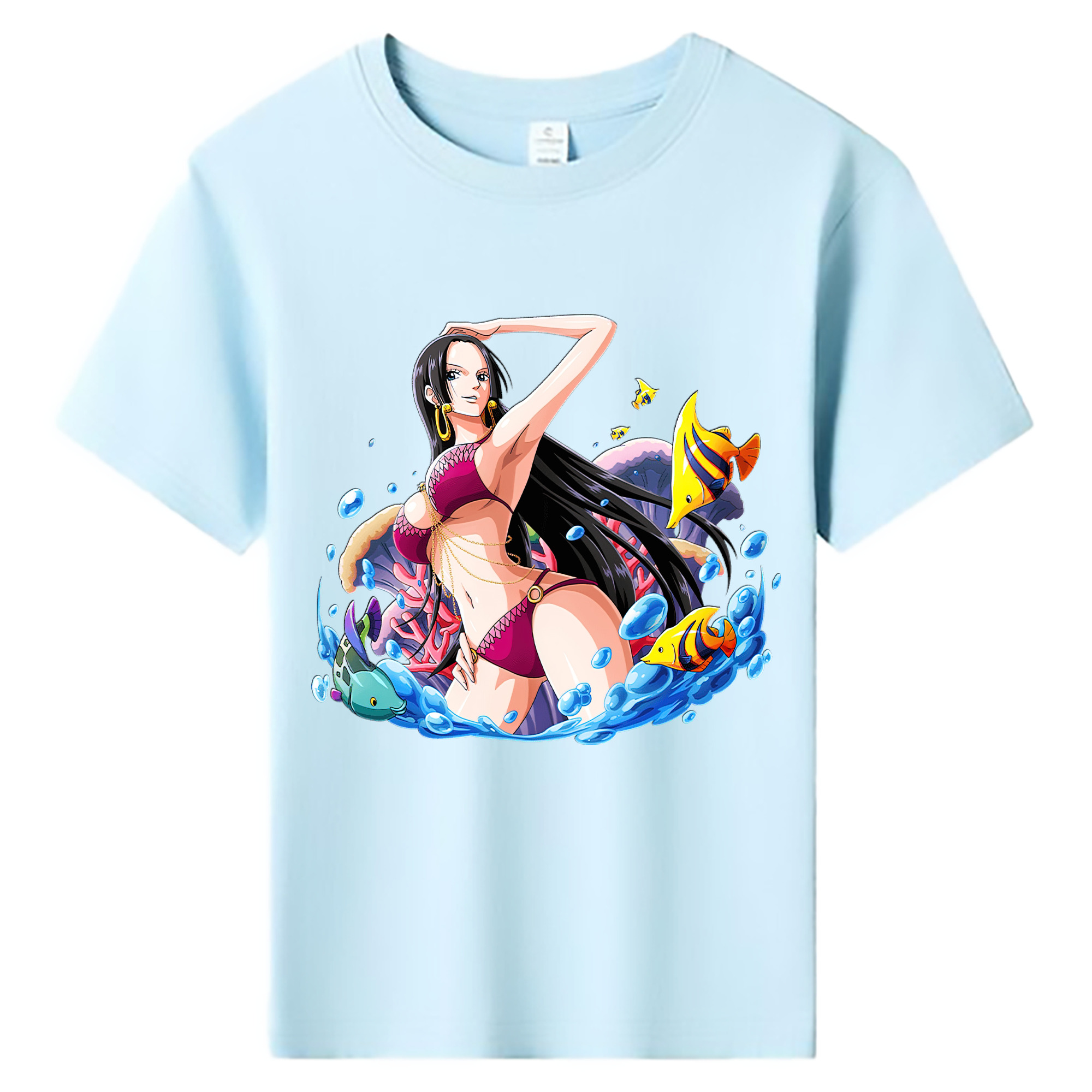 ワンピース ボア・ハンコック ONE PIECE Boa·Hancock 綿100％キッズTシャツ（フロントプリント）